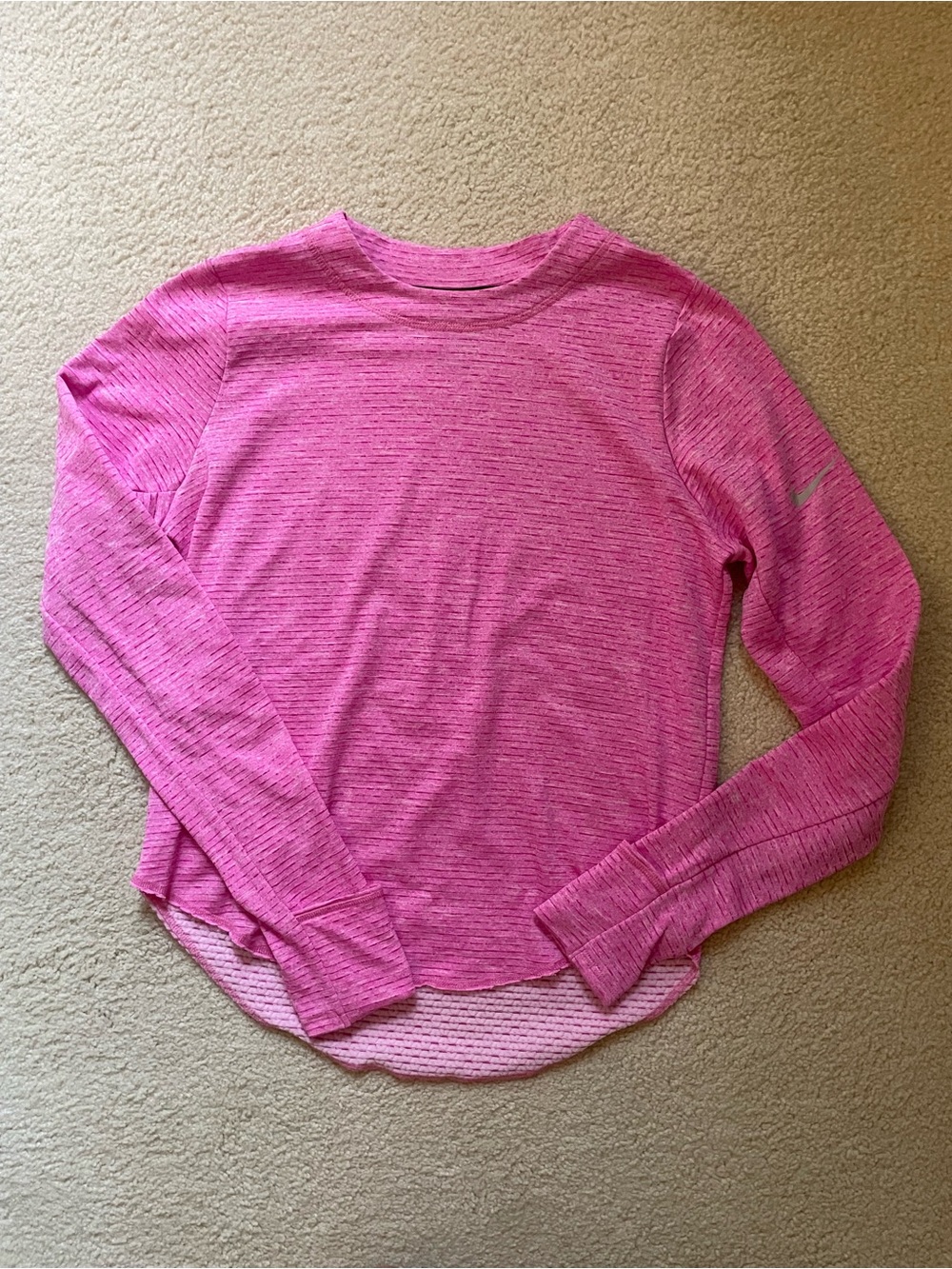 Nike Women’s Sphere Element Lightweight Long Sleeve Crew Running Top - Pink
